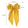 Hårklipp Barrettes Kvinnor Stort Bow Hairpin Chiffon Big Bowknot Stain Solid Color Clip Spring AccessoriesHair Hair