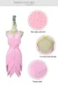 Scenkläder rosa professionell latin danstävling kostym vuxna kvinnor balsal frans klänning övnings linje kvinnliga kläder flickor