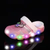 First Walkers Style Boys Girls Sport Beach Sandals Summer Kids Shoes With Light LED Hole Children Brand Fashion Sneakers 16 colors 230525