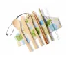 Dinnerware Sets Portable Natural Bamboo Straw Spoon Fork Knife Chopsticks Cleaning Brush Kitchen Utensil Cutlery Set Top Quality