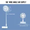 New P10 10800mAh Folding Portable Fan USB Remote Control Air Cooler Silent Rechargeable Wireless Floor Standing Fan for Camping Desk