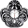 Relógios de parede Cthulhu Record Relógio Compatível de 12 polegadas (30 cm) Idéias surpresa de presentes pretos Amigos e família de aniversários decoração Arte