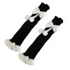 Women Socks Furry Y2K Ribbed Knit Lolita Knee High Boot Cuffs Slouch With Bow Year 2023 Cover