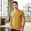 Camisetas masculinas gustomerd 2023 Marca de verão qualidade 100 tees de algodão Men moda moda slim slim fit shirt shirt de manga pesada roupas