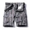 Calças masculinas Mens cor sólida simples algodão moda costura shorts geral solto fino multi saco calças cortadas