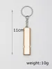 Keychains Unisex Keychain Tomye K23007 Fashion Outdoor Whistle in staat om metalen sleutelhanger te blazen voor noodgebruik Gifts Sieraden