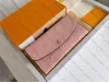 Дизайнер VICTORlNE бумажник женские длинные кошельки Empreinte роскошный модный мини-чехол портмоне на молнии держатель для карт сумка с коробкой M62369