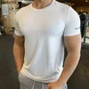 Męskie koszulki Kamb Kamb Męskie ubrania Siłownia oddychająca Szybka sucha koszulki z krótkim rękawem trening fitness