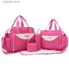 おむつバッグ多機能大容量のママバッグ産生5ピースファッション母性とベビーバッグMochila femenina Backpack T230526