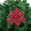 Christmas Decorations Artificial Flowers Plaid Center Floral Picks Tree Garland Decor DIY Xmas Gifts Ornament Navidad Accessories