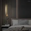 Wandlampen Noordelijke strip LED LAMP KOPER GOUD GOUD Rechte lijn slaapkamer Bedroom Living Room TV Achtergrond