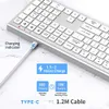 Claviers Clavier rechargeable sans fil Bluetooth 5.0 Type-C pour MacBook Pro Air iMac iPhone iPad Pro Air Mini Windows Linux G230525