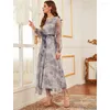 Casual Dresses 2023 Mest Spring Autumn Long Dress Office Lady Chinese Style Maxi Sashes Birthday for Women