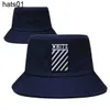 Offs White Fisherman's Hat Summer Men's and Women's Fashion Blast Street Basin Hat Trendy Brand Sunshade Sunscreen Hat Street Dance Hip Hop Hat