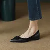 Дизайнерская обувь роскошная женская балетная квадратная квадратная носки с низкими каблуками