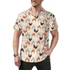 Мужские повседневные рубашки ранчо ранчо кукурузное початка Пять пляжная рубашка гавайские классные блузки мужской график плюс размер