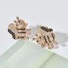Brincos de garanhão Moda elegante de cor pequena zircão de abelha para mulheres/meninas doces de festa de casamento romântico ER-598