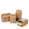Чайная упаковочная коробка подарочная упаковка картонная картонная бумага с сложенным пищевым орехом контейнер для хранения продуктов питания стоять в упаковке мешков LT482