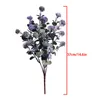 Flores decorativas 1 manojo 5 tenedores bola de fuego plástico artificial ramo de flores de seda fiesta de boda decoración del hogar arreglo floral falso