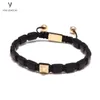 Charm Bracelets Custom Charms Black Onyx Beaded Bracelet Diy Rope Handmade Macrame High End Armband Jewelry For Men Has Gift Box