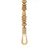 Pendant Lamps Modern Solid Wood Bead Chain Hanging Suspension Cord For Lights Decor Romantic Birthday Party Room Gift