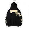 Herenhoodies Sweatshirts Off Style Trendy Mode Trui Geschilderde Pijl Kraai Streep Losse Hoodie en Dames Coatjqm T-shirts Offs Wit