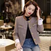 Damen Jacken Frühling Herbst Mode Damen Grau Frauen Blazer Büro Oberbekleidung Mantel Weibliche Kleidung