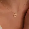 Anhänger Halsketten Trendy Davidstern Halskette Für Frauen Edelstahl Jüdische Symbole Männer Religiöse Amulett Schmuck Geschenke