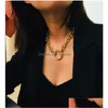 Chokers Chain Choker Oring Ожерелье Панк Тяжелая связь и браслет -набор байкер Gole Sier Diwelry для мужчин Женщины бросают ожерелья для доставки Pe Dhgov