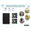 New Portable 10W 12V Dual Solar Exhaust Fan Air Extractor for Office Outdoor Dog Chicken House Greenhouse Waterproof Solar Panel