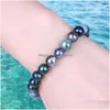 Gerichte handgemaakte natuursteen Braad Bracelet Aquatic Green Agaat Gevlooide touwarmbanden Onyx Crystal Quartz Ronde voor mannen Vrouwen Lucky DHTGo