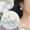 Stud Rainbow Pearl Shell Boucles d'oreilles Nouvelle allergie exquise Unique Romantique Bijoux en pierre de résine Colorf Mermaid High Drop Delivery Dhh7X