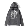 Men's Hoodies & Sweatshirts Dark Style Hoodie Teen Streetwear Autumn And Winter Plus Velvet Size American Sweater Skeleton Personality CoatM