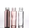 Huile essentielle utiliser 10 ml rose rouleau sur bouteilles à rouleaux en verre avec boule à billes en cristal et capuchon en or Rose JL024
