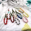 Keychains Boho Macrome vävd med hummer Claw Cotton Rope armband Lanyard Keychain Women's Tassel Accessories G230526