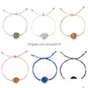 Charm Bracelets New Fashion Crystal Quartz Druzy Colorf Natural Stone Rope Bangles For Women Summer Beach Best Jewelry Gifts Drop Del Dhe2Y