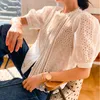 Damskie bluzki elegancka elegancka koszulka bluzki biała bawełniana patchwork wiosna kobiety puste boho koronkowe seksowne damskie top