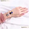 Pulseras con dijes Pulsera de piedra de resina de moda Cadena de chapado en oro Druzy Drusy para niñas elegantes Regalos de joyería para mujeres Entrega directa Dhcdj