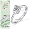 Bague Desiner bagues de luxe bague en argent bagues pour femmes bague moissanite blanc doré rose bleu bagues moissanite en gros Anneaux bagues de mariage anello M04F