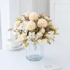 Kwiaty dekoracyjne różowy jedwabny jedwabny sztuczny dom ślubu