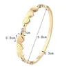 Bangle Beautiful Crystal And 6 Forever Love Small Peach Heart Bracelets & Stainless Steel Brand Jewelry Woman Wholesale