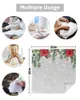 Table Napkin 4pcs Christmas Winter Fir Tree Eucalyptus Berries Square 50cm Wedding Decoration Tablecloth Kitchen Serving Napkins