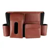 Organizador de carros Universal Leather Back Bolsa intermediária Receptor de bolso suspenso Y4ua