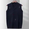 Coletes masculinos colete argyle para suéter de moda marca de cor de cor masculino de vestuário de masculino casual e decote de malha de malha