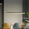 Hängslampor minimalism nordisk restaurang marmor lyx ljuskrona post modern enkel lång matbord bar alla koppar kreativa
