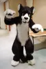 Husky Dog Fox Maskot Kürk Giysileri Deri Deri Ceket Cadılar Bayramı Takım Rolü Oynayın Büyük Ölçekli Olay Performans Giysileri