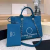 Designer 22Ss Borse estive Borse da spiaggia classiche Borsa a catena Deauville in tela Marca famosa 5A Borsa da donna di grande capacità di qualità Borsa da spesa firmata con pacchetto