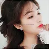 Stud Starfish Earrings With Sier Gold Color Clear Cz Earring For Woman Fashion Korean Style Jewelry Party Drop Delivery Dhl3R