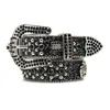 High quality bb belt for men women designer belts with colorful rhinestone crown buckle waistband