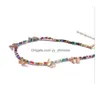 Collane con ciondolo Boho Perline di riso Farfalla Stella Colorf Collana girocollo con perline Gioielli di moda Regalo per le donne Ragazze Drop Delivery Pen Dh6Ki